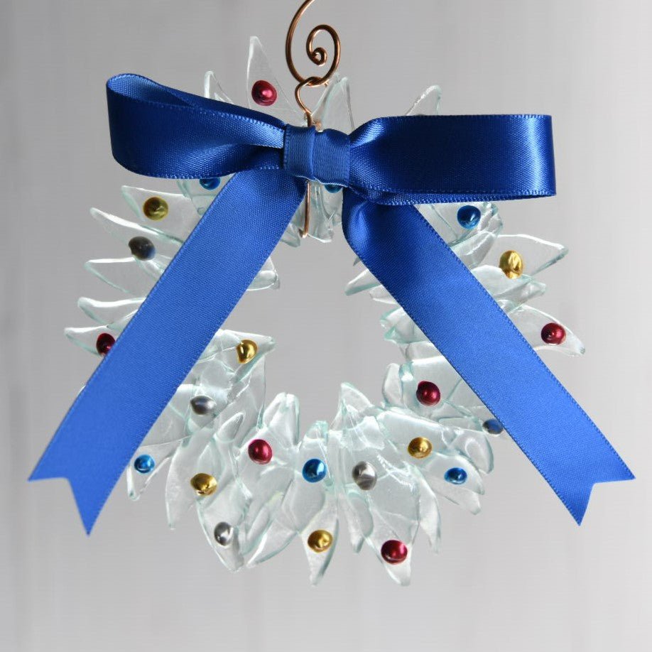 Christmas Tree Wreath from Upcycled Wine Bottle