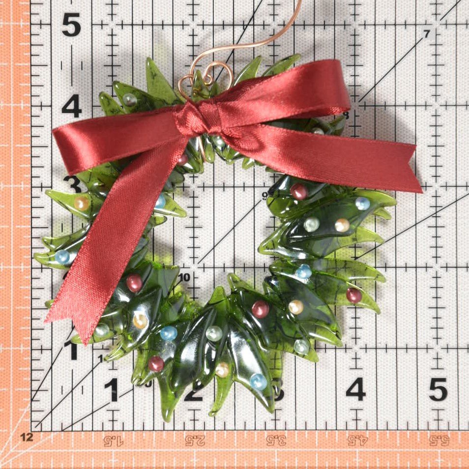Christmas Tree Wreath from Upcycled Wine Bottle
