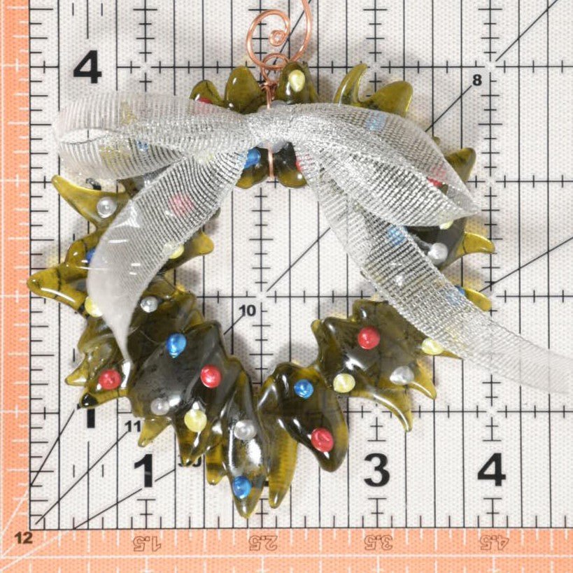 Christmas Tree Wreath from Upcycled Wine Bottle