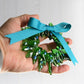 Christmas Tree Wreath from Upcycled Wine Bottle