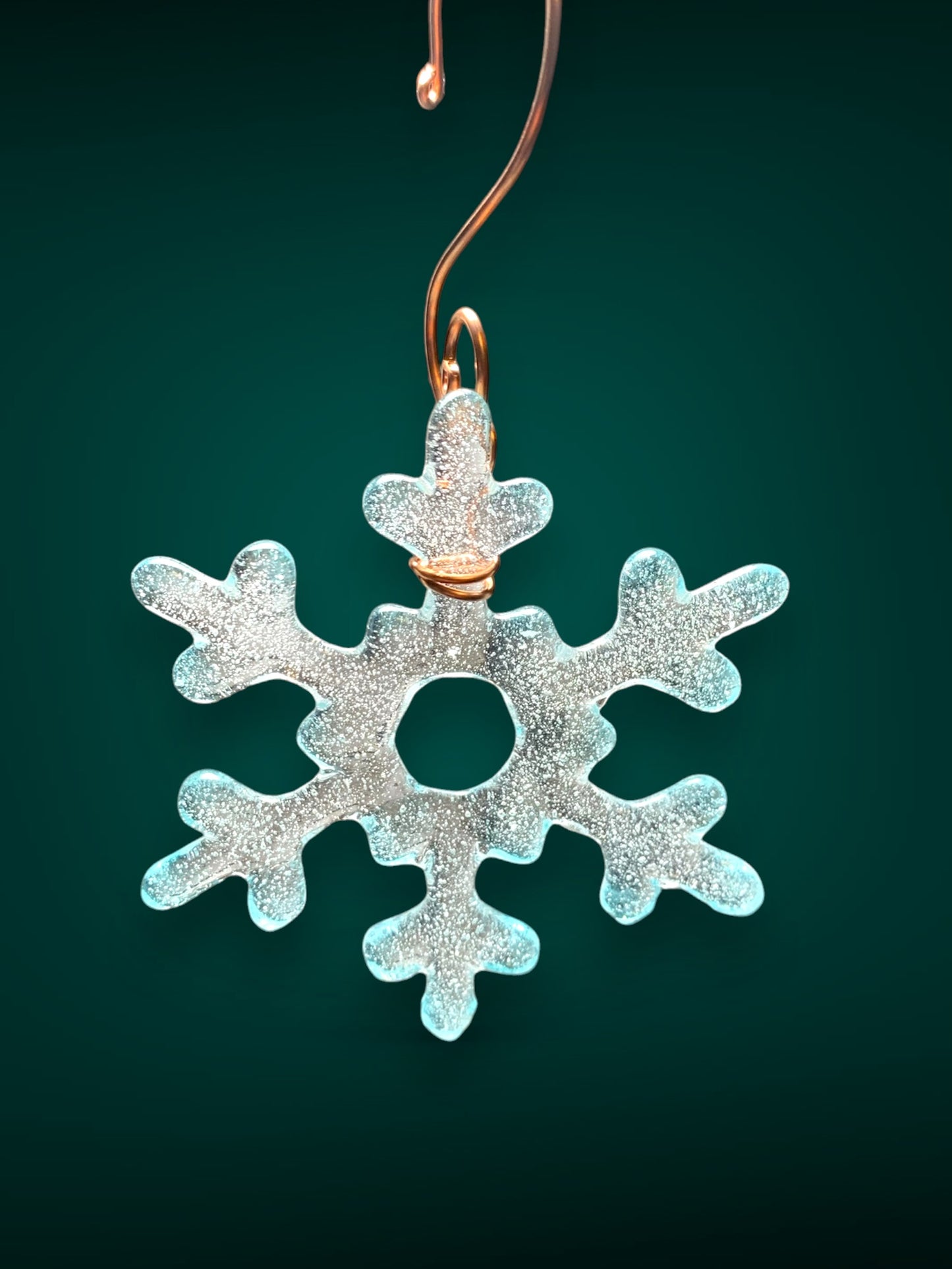 Tiny Glass Snowflake Ornament