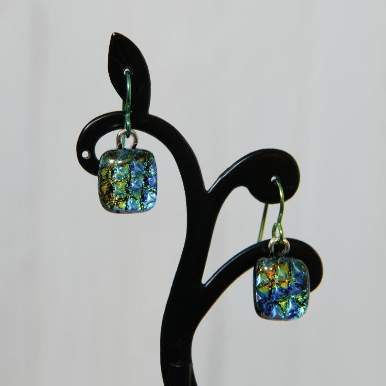 Fall Colors Dichroic Glass Earrings