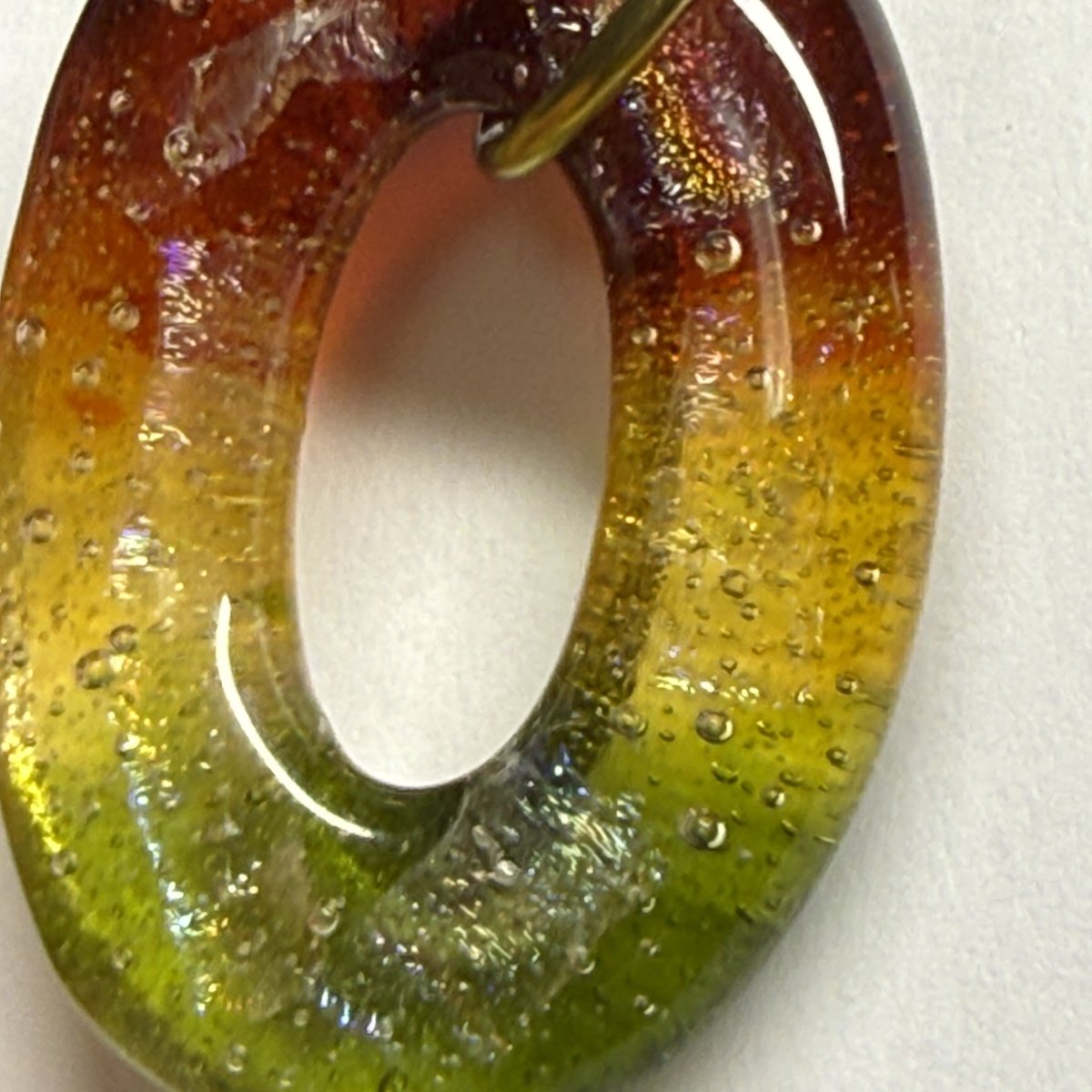 Fall Colors Dichroic Glass Pendant