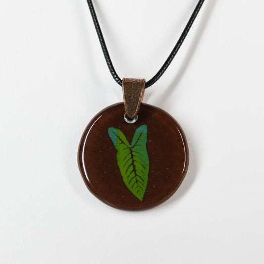 Glass Anthurium Leaf Pendant