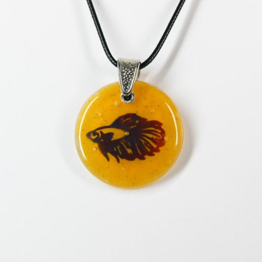 Glass Betta Fish Pendant