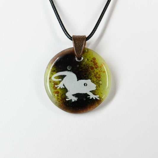 Glass Gecko Pendant