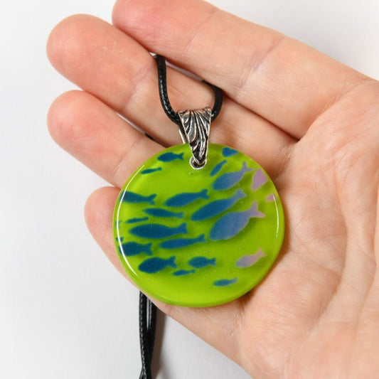 Glass School of Fish Pendant