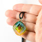 Green and Yellow Dichroic Glass Pendant - SnarkyFish