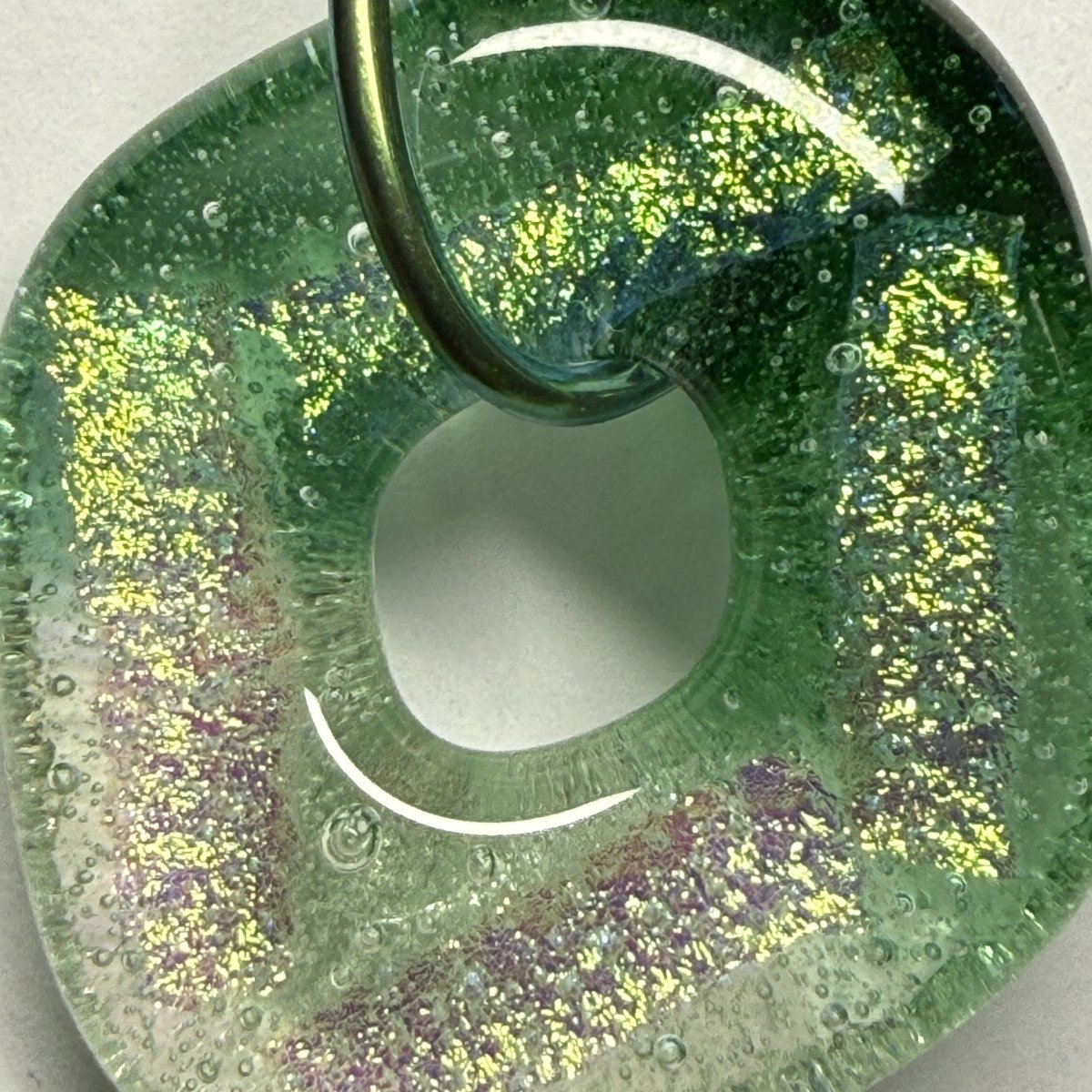 Green Dichroic Glass Pendant