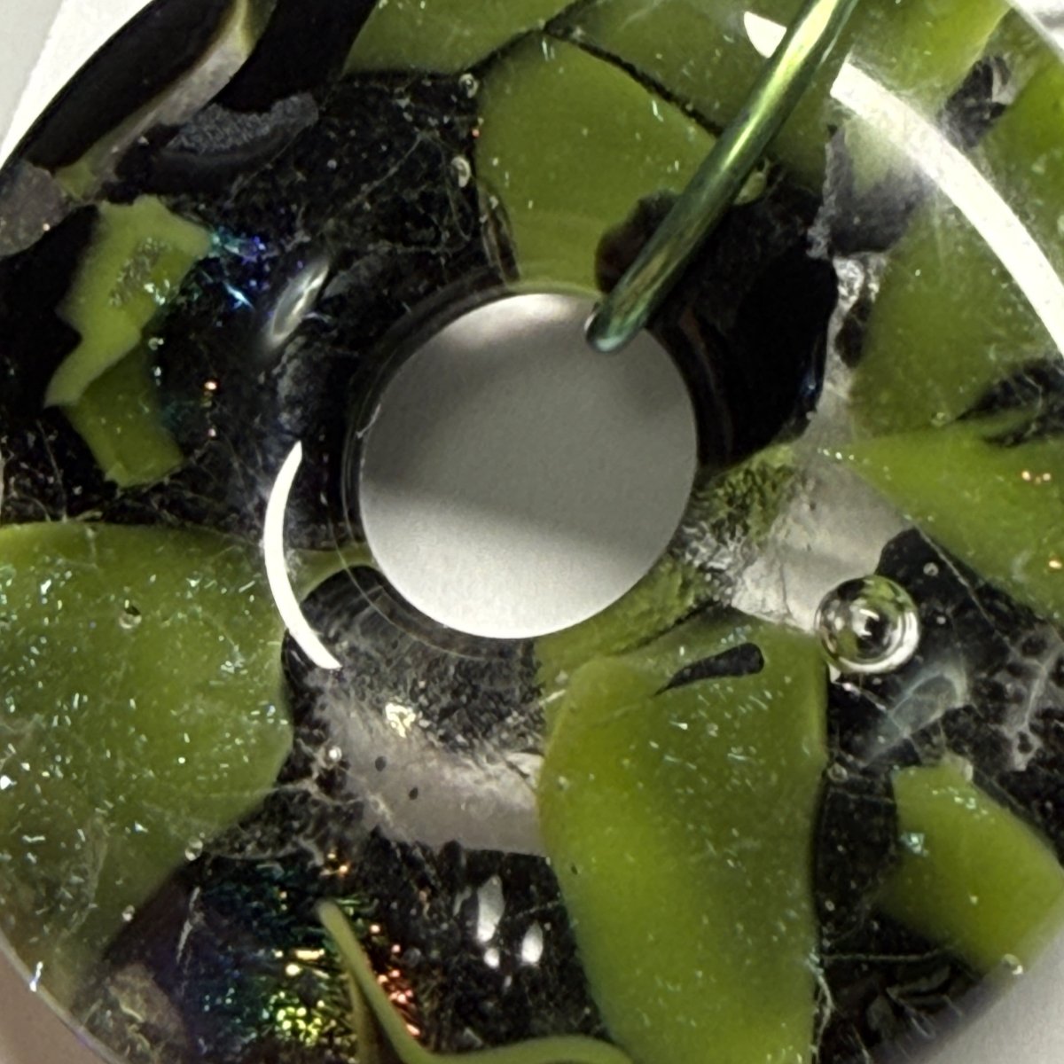Green Dichroic Glass Pendant