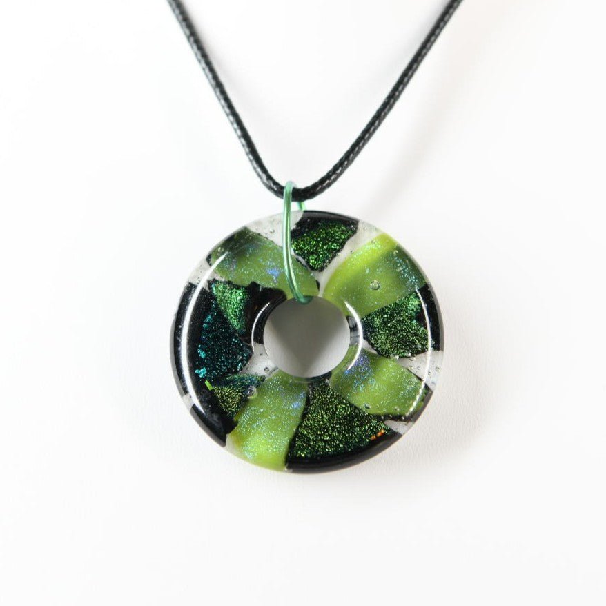 Green Dichroic Glass Pendant - SnarkyFish
