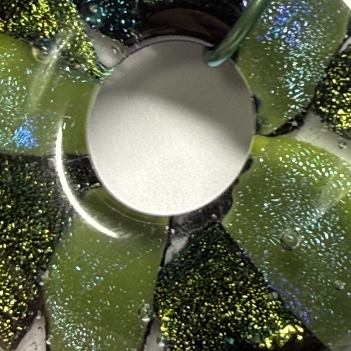 Green Dichroic Glass Pendant