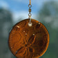 Honeycomb with Small Bees Recycled Bottle Bottom Suncatcher