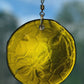 Honeycomb with Small Bees Recycled Bottle Bottom Suncatcher