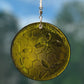 Honeycomb with Small Bees Recycled Bottle Bottom Suncatcher