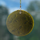 Honeycomb with Small Bees Recycled Bottle Bottom Suncatcher