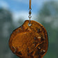 Honeycomb with Tiny Bees Recycled Bottle Bottom Suncatcher