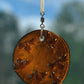 Honeycomb with Tiny Bees Recycled Bottle Bottom Suncatcher