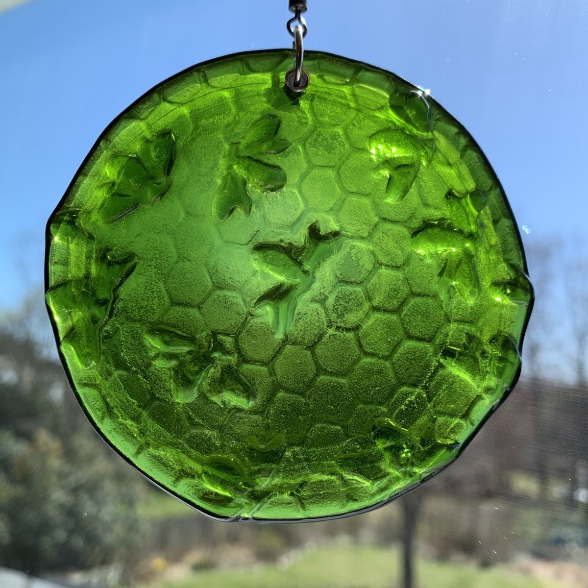 Honeycomb with Tiny Bees Suncatcher