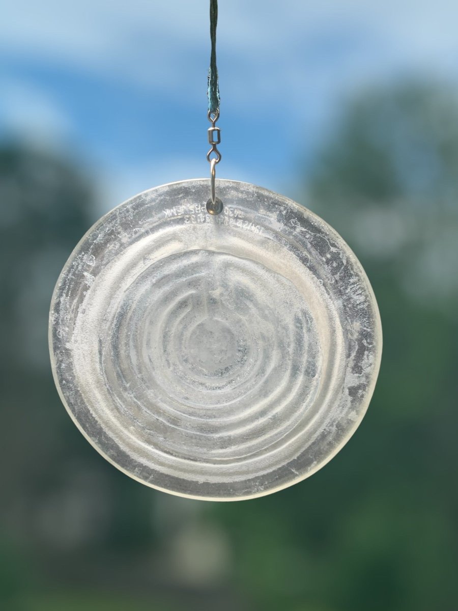 Labyrinth Suncatcher from Upcycled Wine Bottle