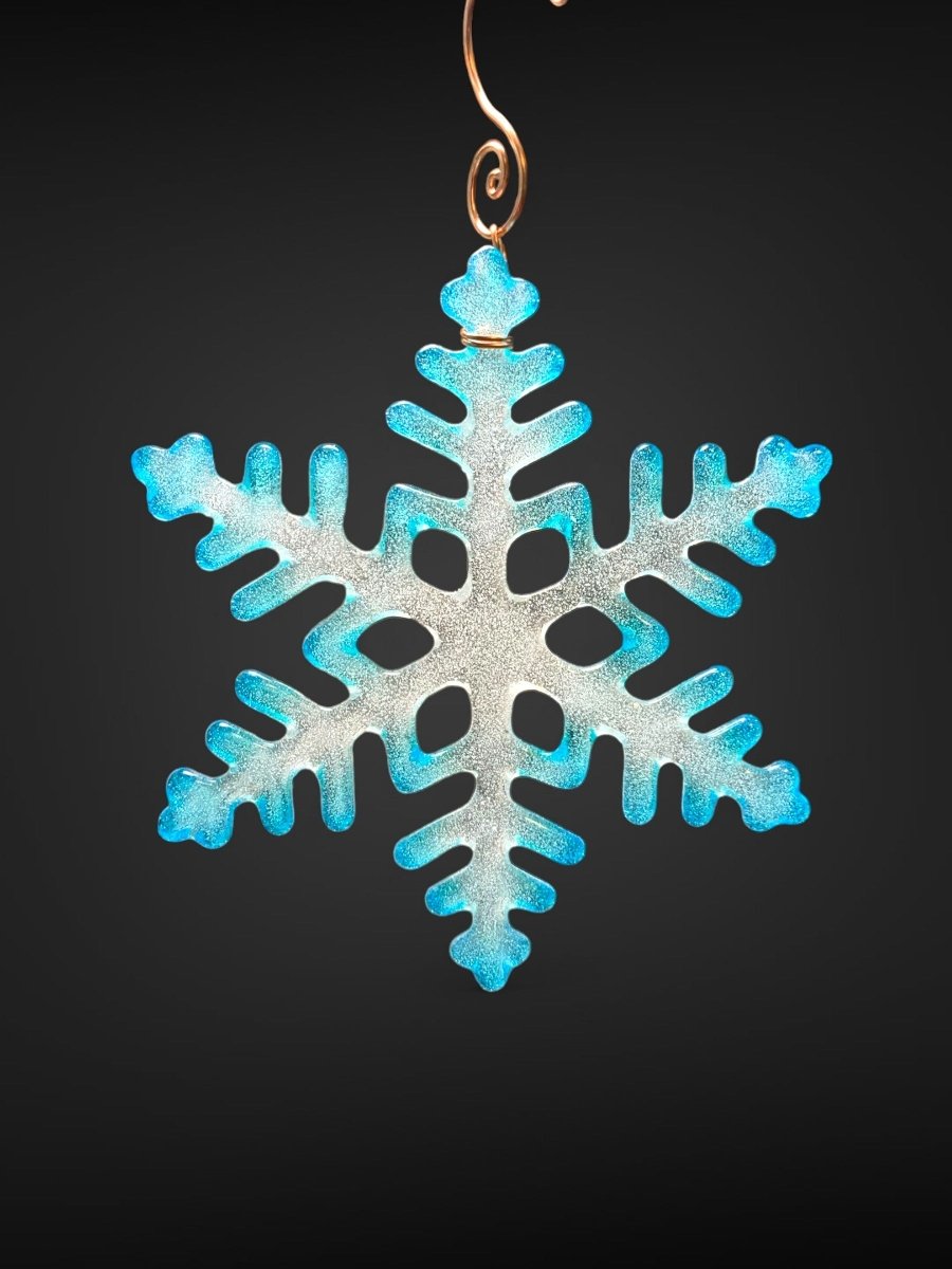 Large Glass Snowflake Ornament