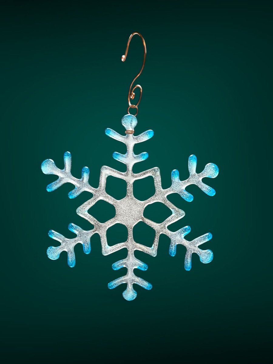 Large Glass Snowflake Ornament