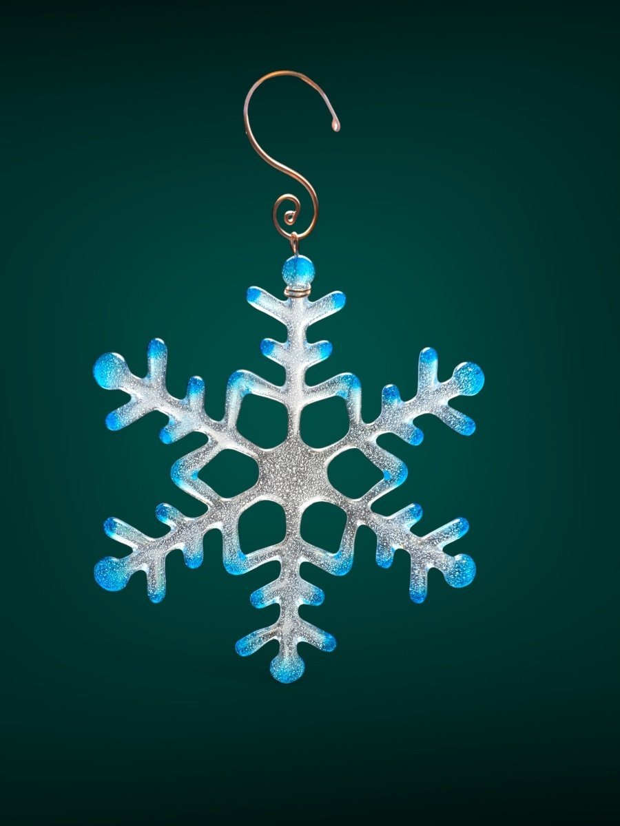 Large Glass Snowflake Ornament