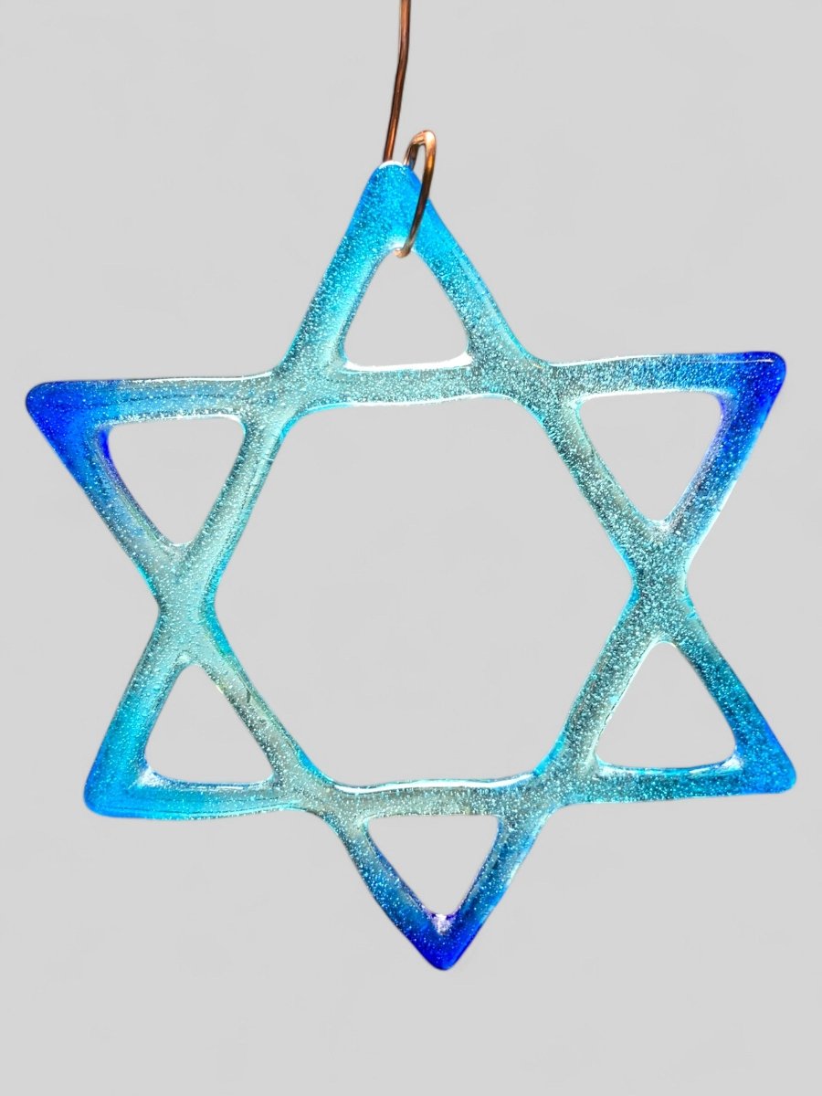 Large Glass Star of David for Hanukah