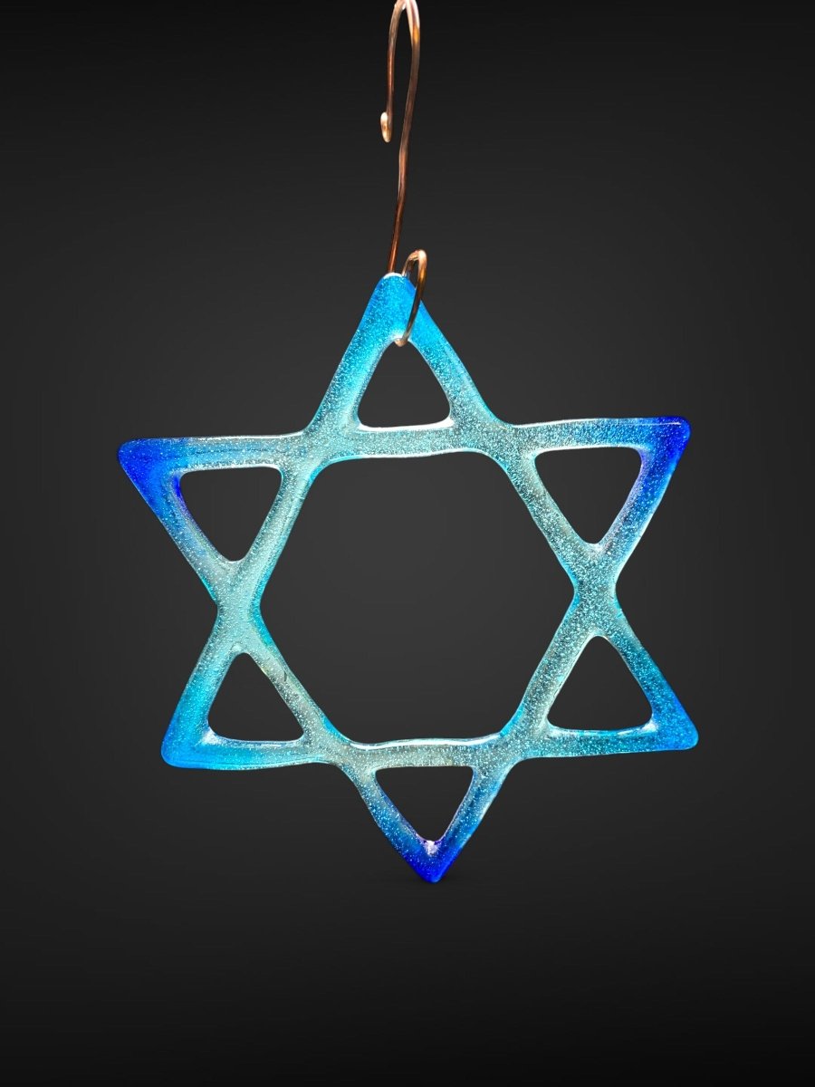 Large Glass Star of David for Hanukah