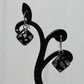 Lavender Spotted Dichroic Glass Earrings