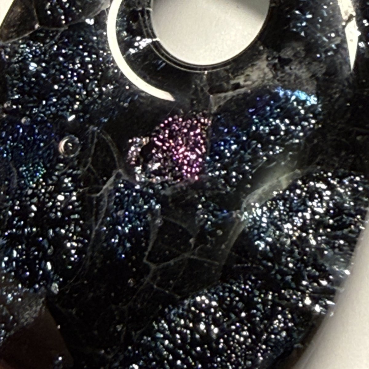 Light Blue Dichroic Glass Pendant
