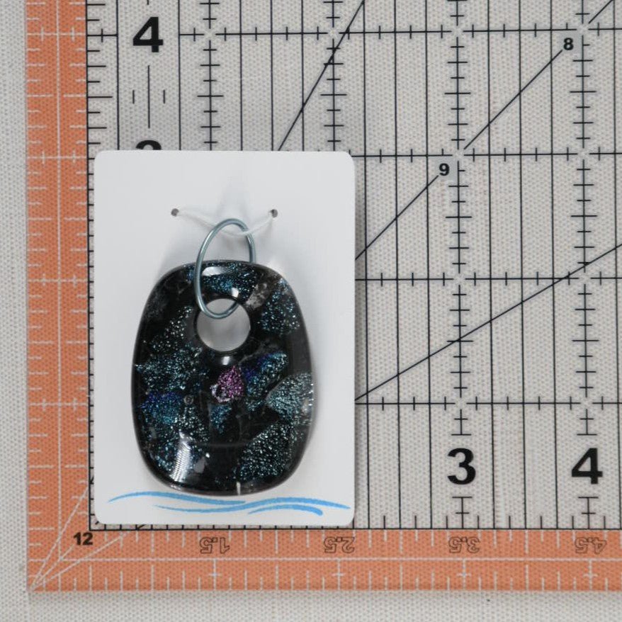 Light Blue Dichroic Glass Pendant