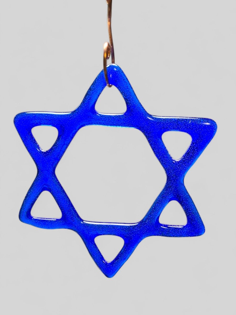 Medium Glass Star of David for Hanukah