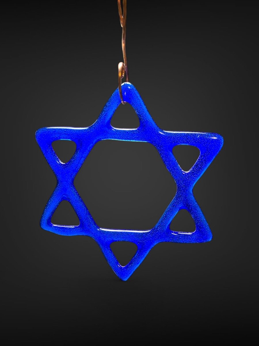 Medium Glass Star of David for Hanukah