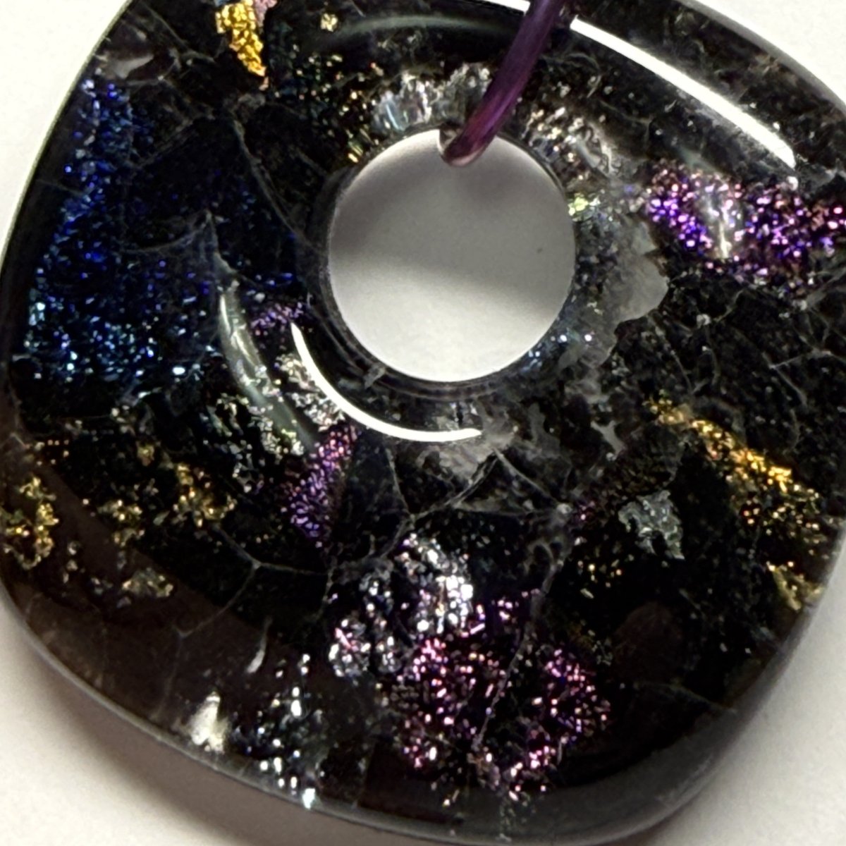 Multicolor Dichroic Glass Pendant