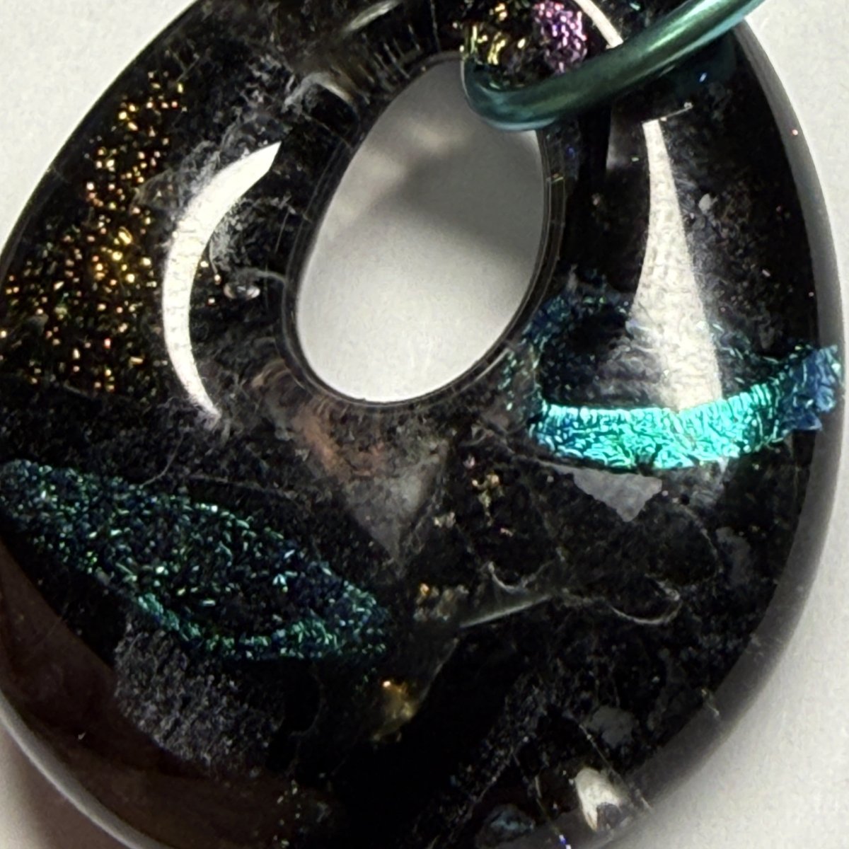 Multicolor Dichroic Glass Pendant
