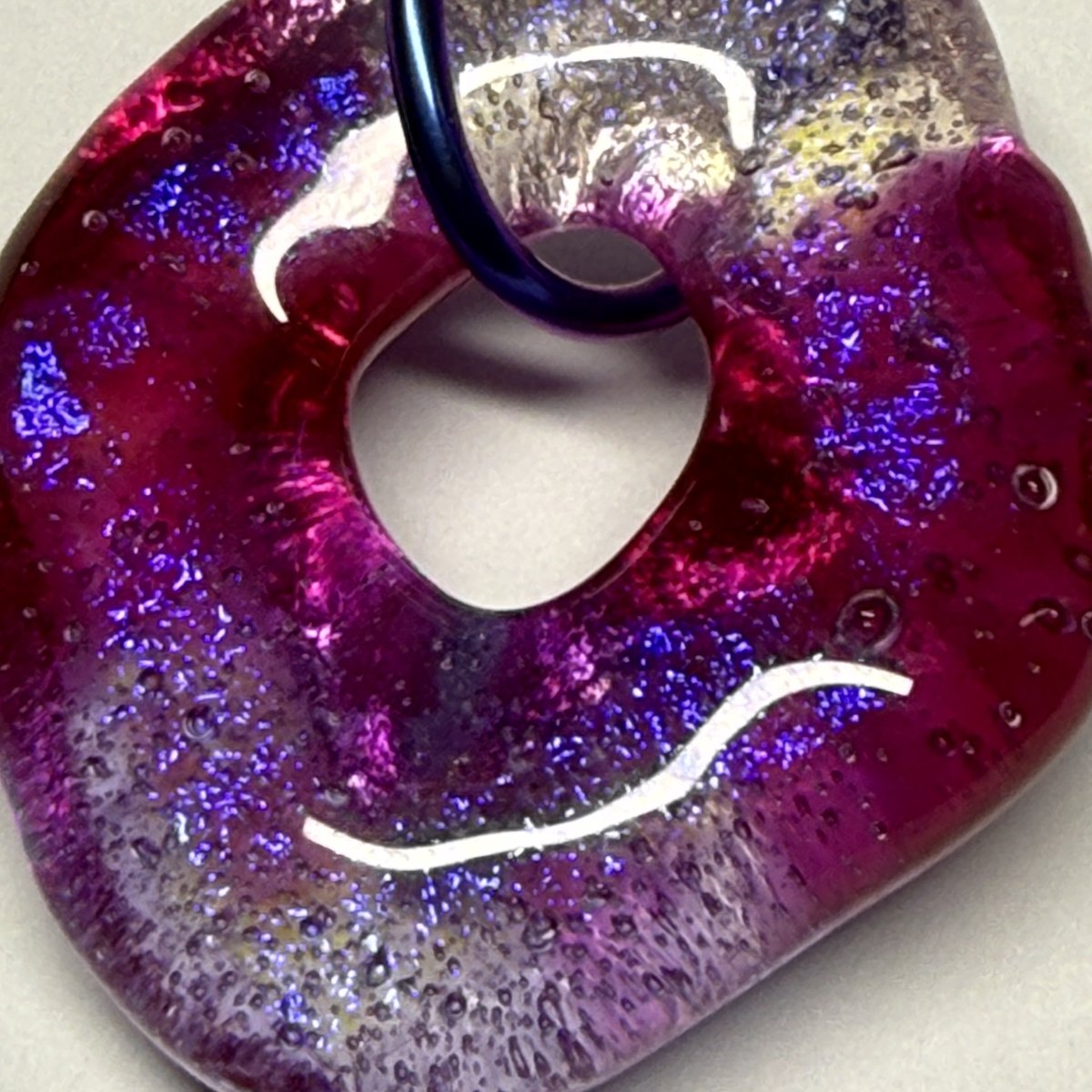 Pink Dichroic Glass Pendant