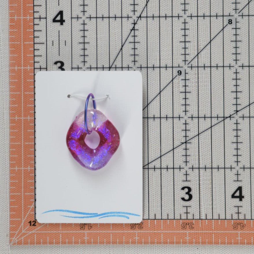 Pink Dichroic Glass Pendant
