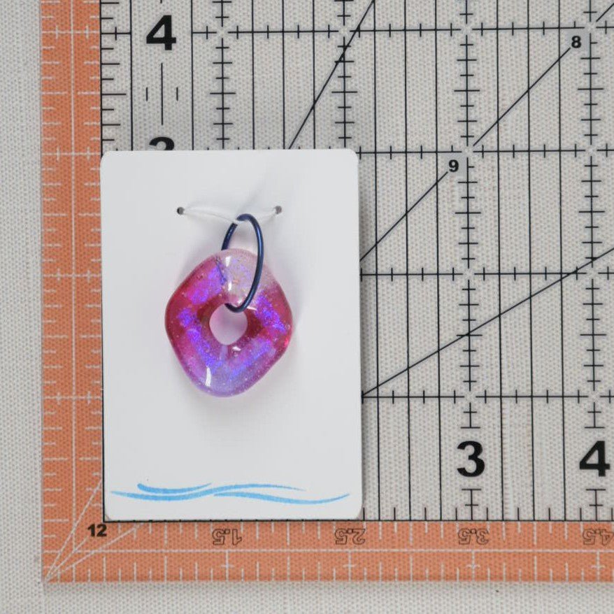 Pink Dichroic Glass Pendant - SnarkyFish