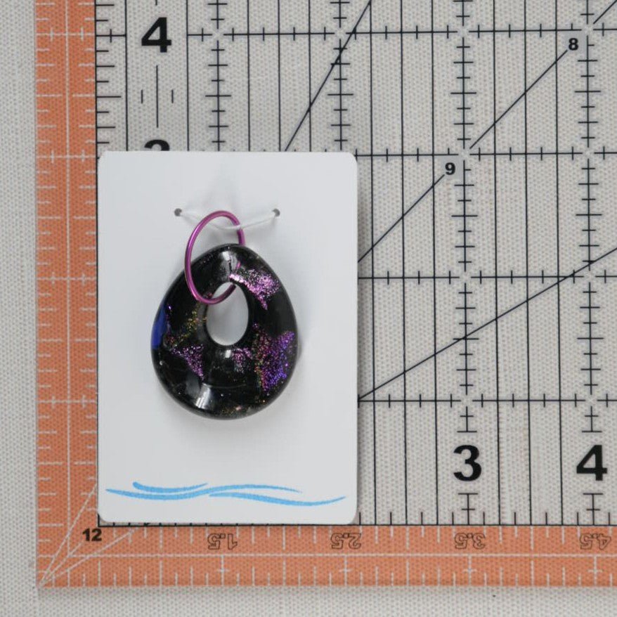 Purple and Pink Dichroic Glass Pendant - SnarkyFish
