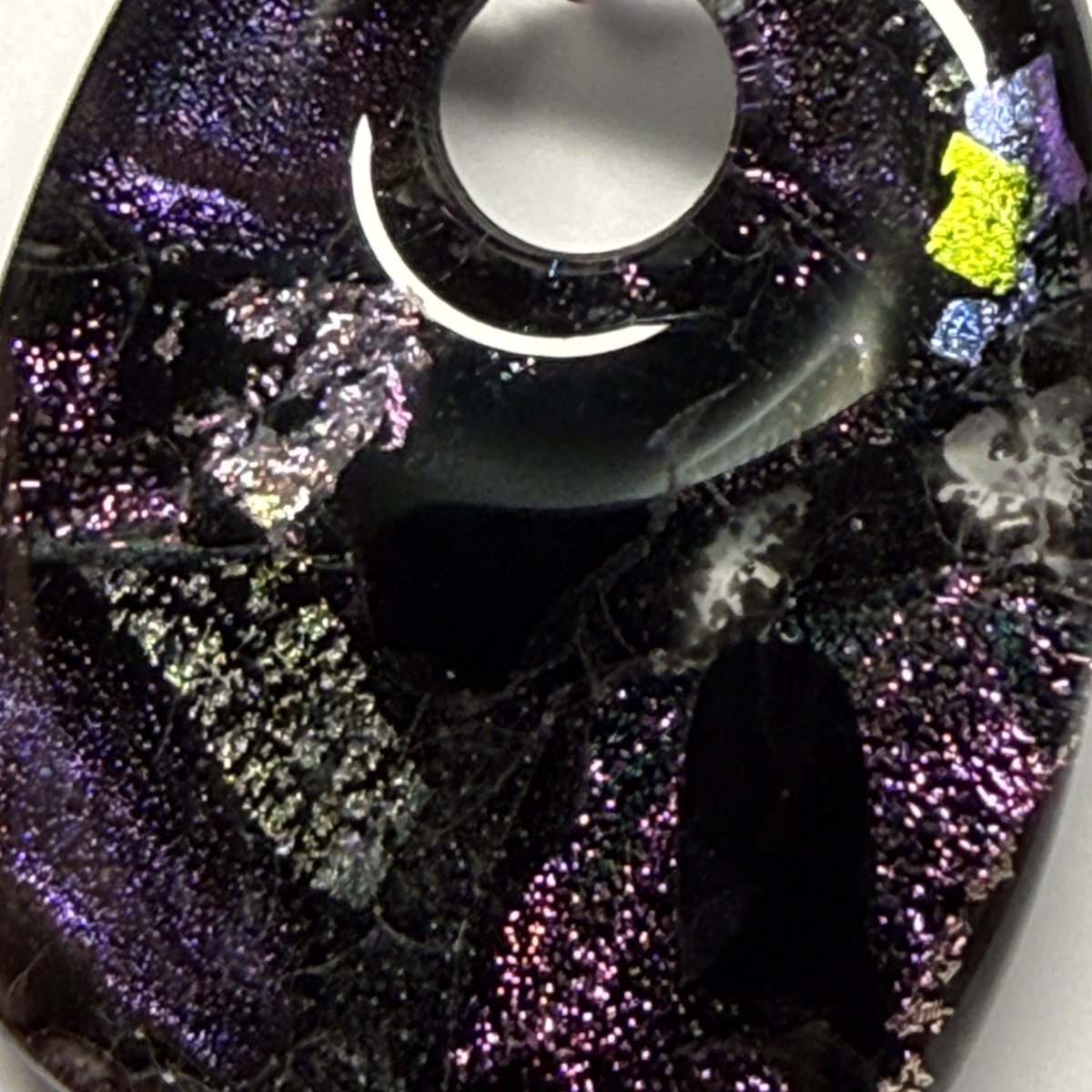 Purple Dichroic Glass Pendant