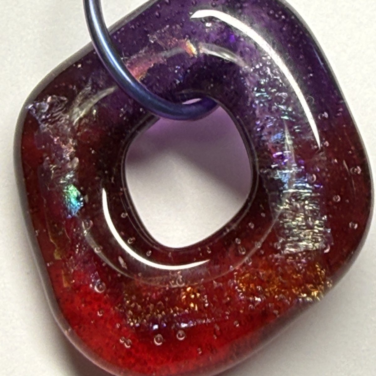Purple Dichroic Glass Pendant