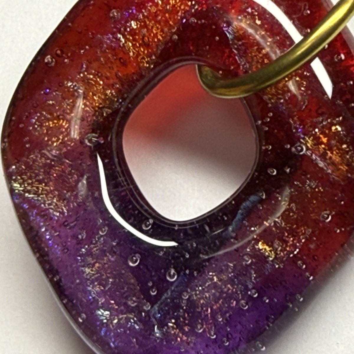 Purple Dichroic Glass Pendant