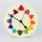 Rainbow Clock on Vanilla Colored Glass