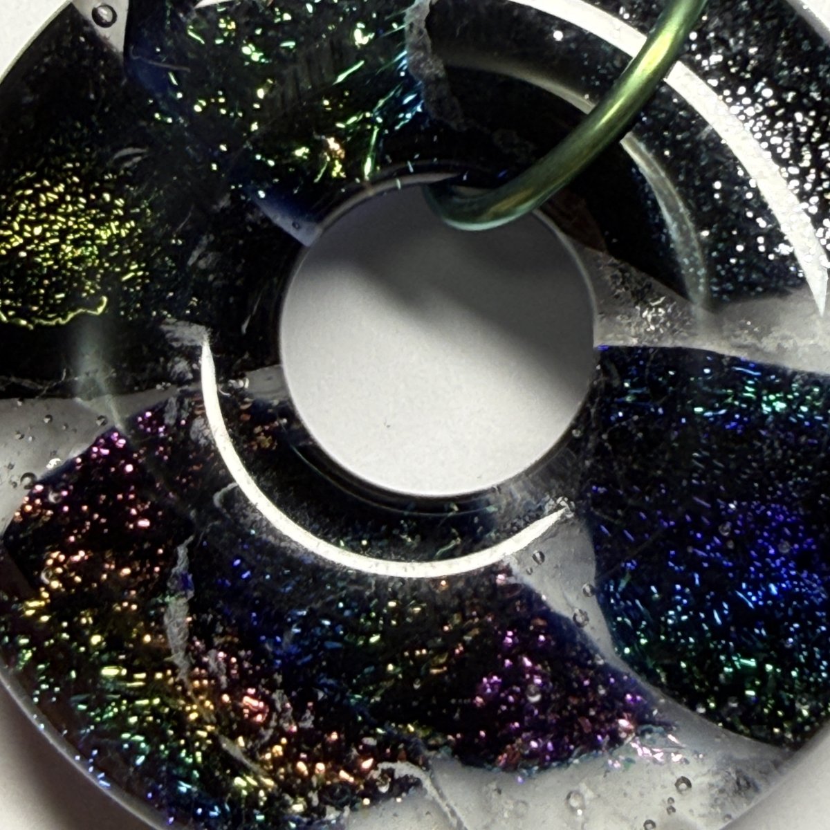 Rainbow Dichroic Glass Pendant