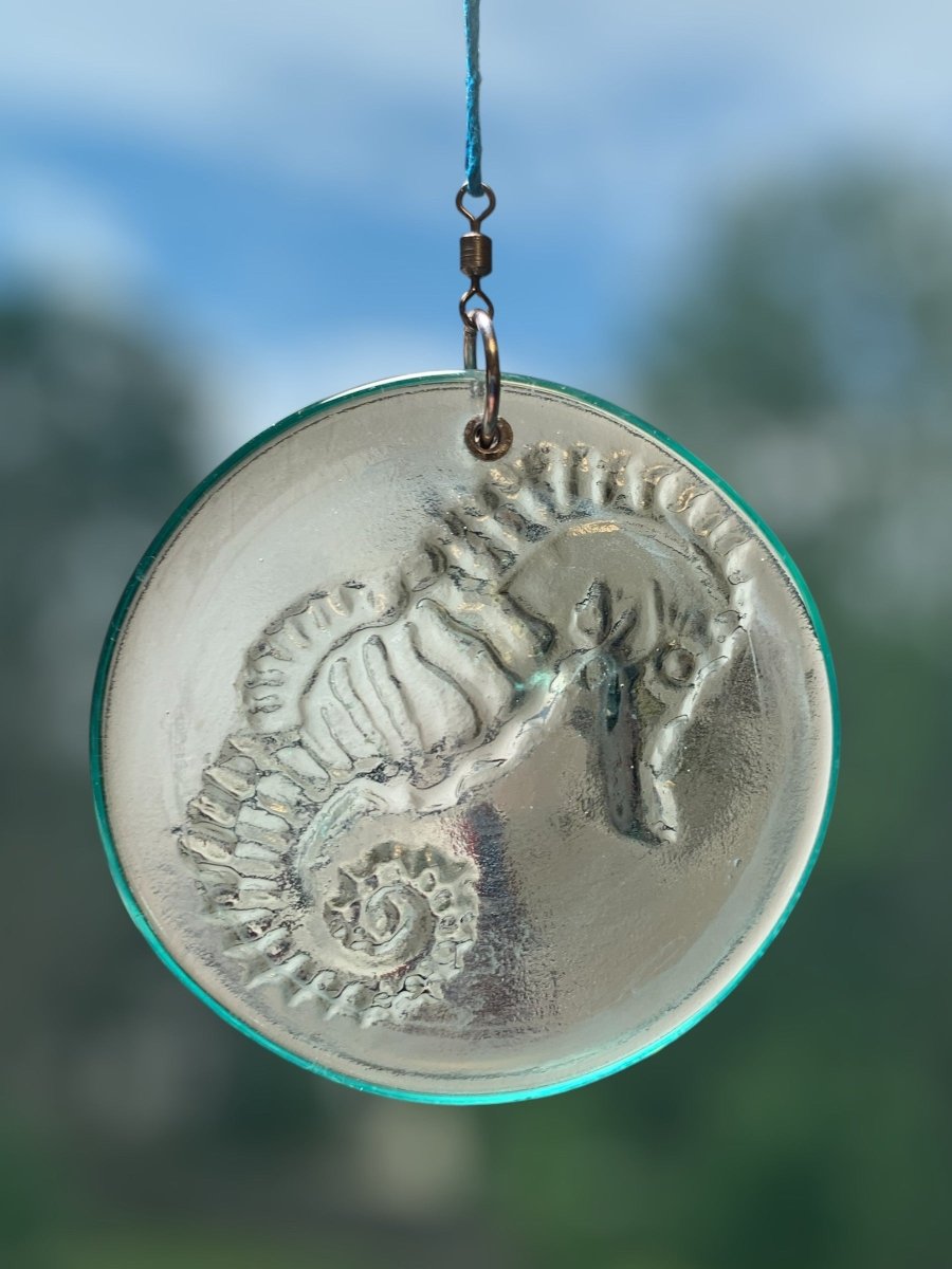 Seahorse Recycled Bottle Bottom Suncatcher