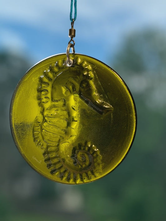 Seahorse Recycled Bottle Bottom Suncatcher