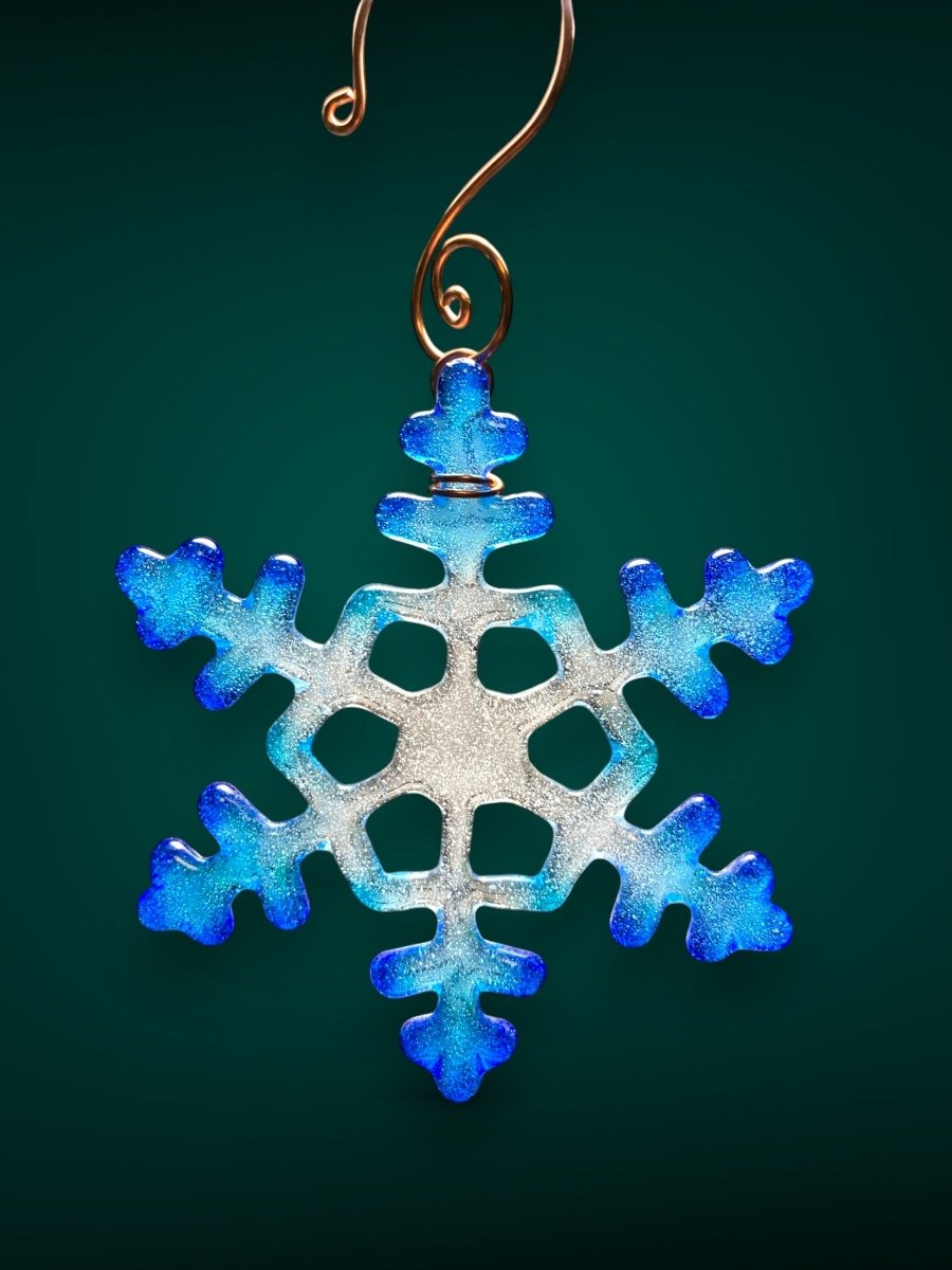 Small Glass Snowflake Ornament