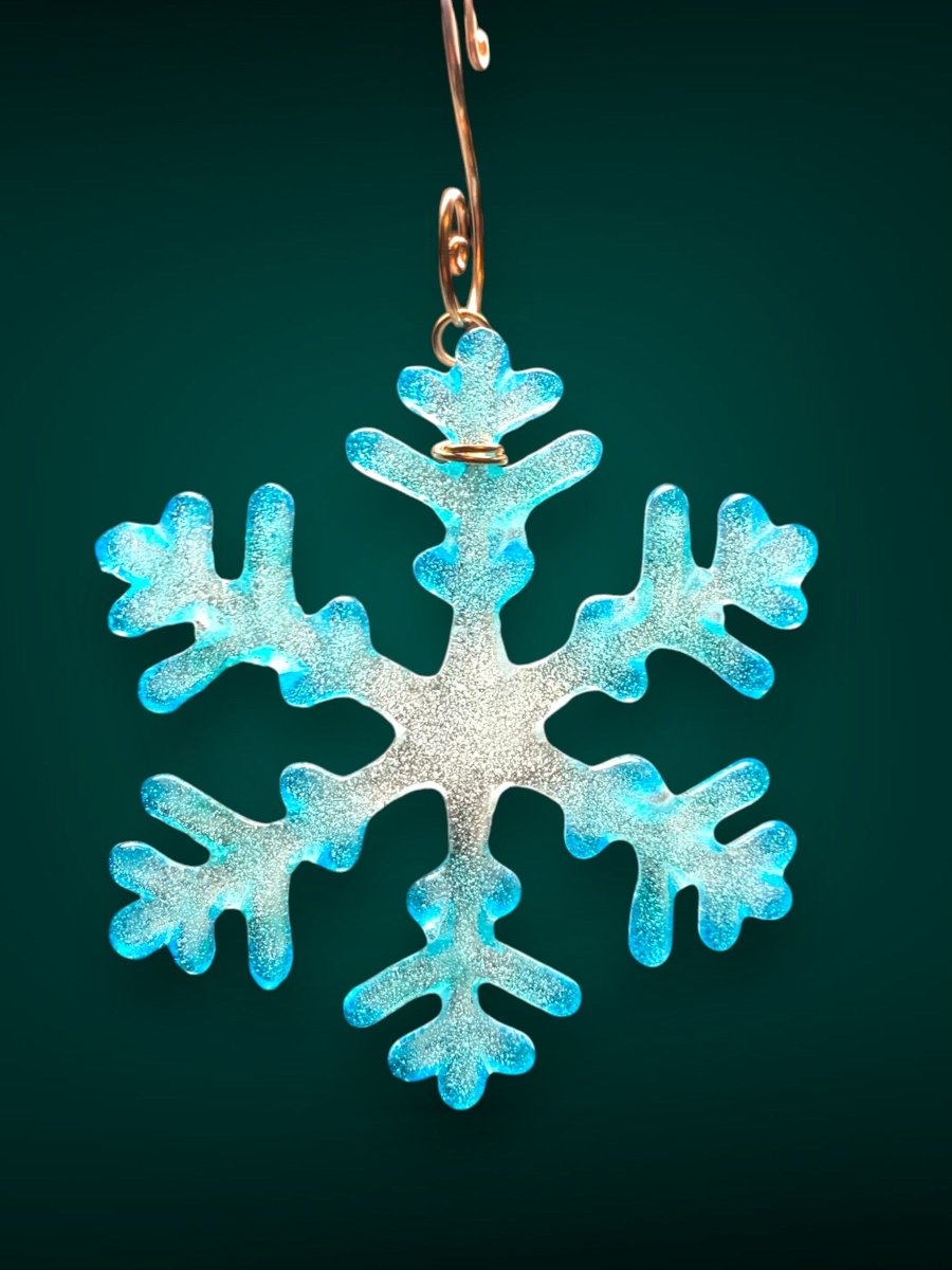 Small Glass Snowflake Ornament