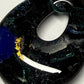 Teal and Blue Dichroic Glass Pendant